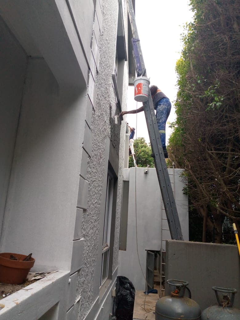 Exterior Painter at Work